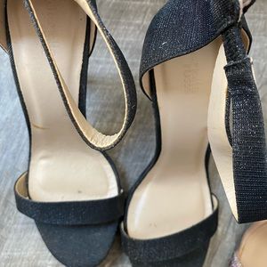 Black sparkle heels
